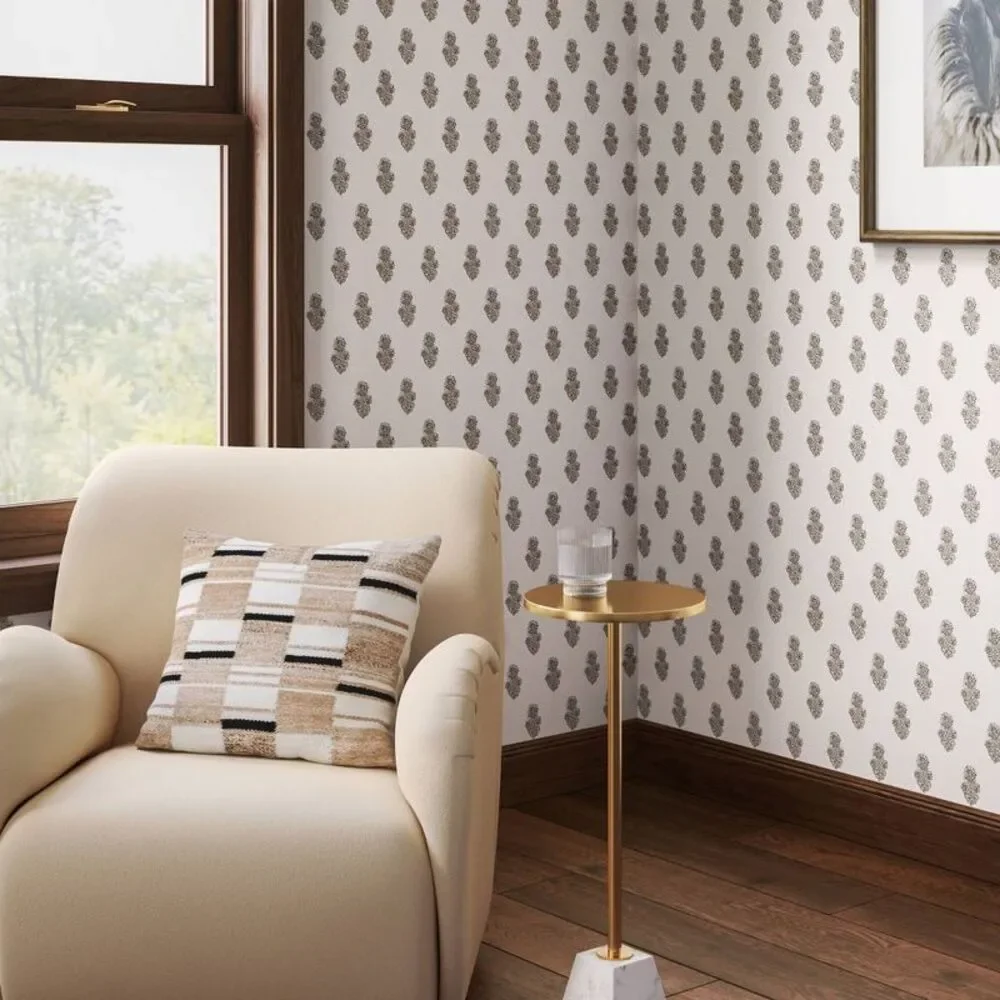 Floral Block Print Peel and Stick Wallpaper - Threshold
